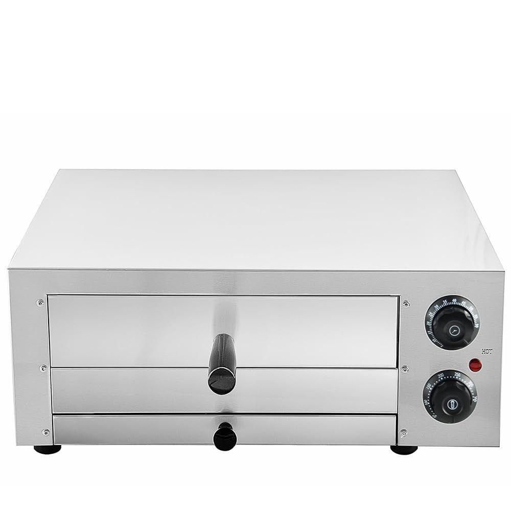 TAIMIKO Pizzaofen elektrisch,Mini Backofen 12‘’ grosse Professioneller Elektrischer Pizzaofen 1 Kamm