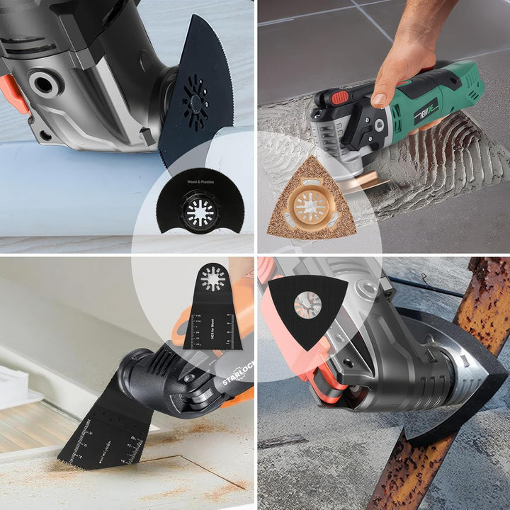 Sägeblätter Kit, 110tlg Multitool Zubehör Set,Oszillierendes Zubehör Set,Oszillierendes Multitool Sä
