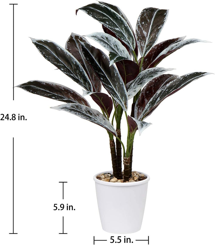 Briful 63CM Künstliche Cordyline Fruticosa Kunstpflanze Gross Dekorative Indoor Tropische Pflanzen K