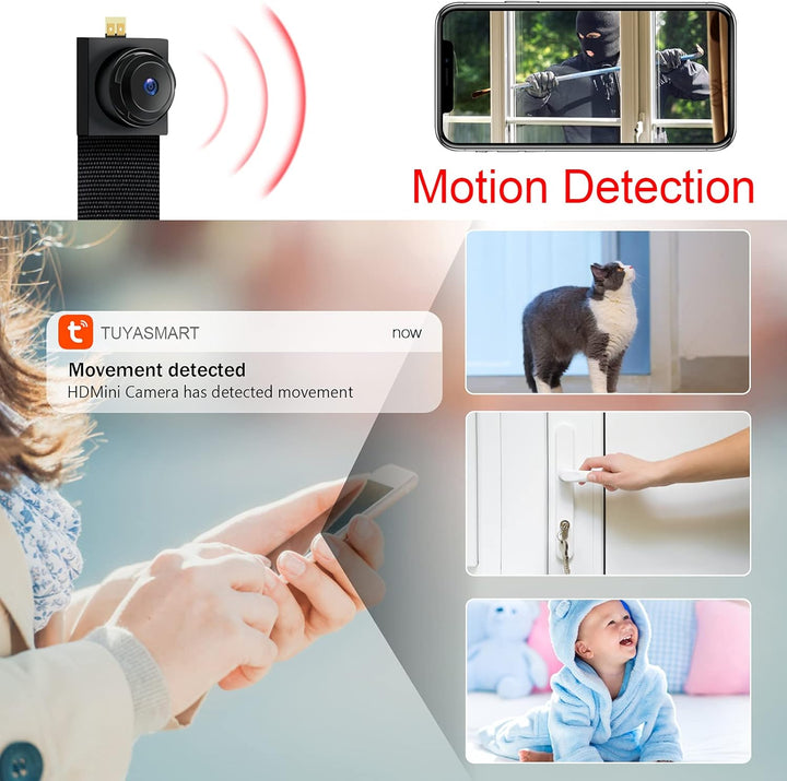 LXMIMI Mini Kamera WiFi, HD 1080P Kleine Kamera Unterstützung 2,4 und 5g WiFi mit Bewegungserkennung