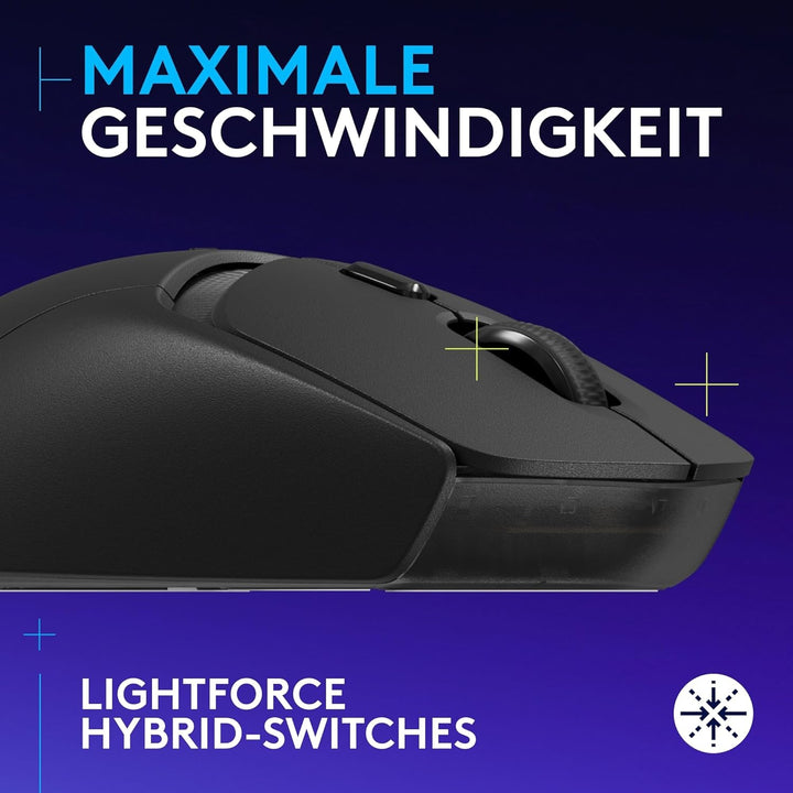 Logitech G309 LIGHTSPEED kabellose Gaming-Maus, leicht, LIGHTFORCE-Hybridschalter, HERO 25K-Sensor,