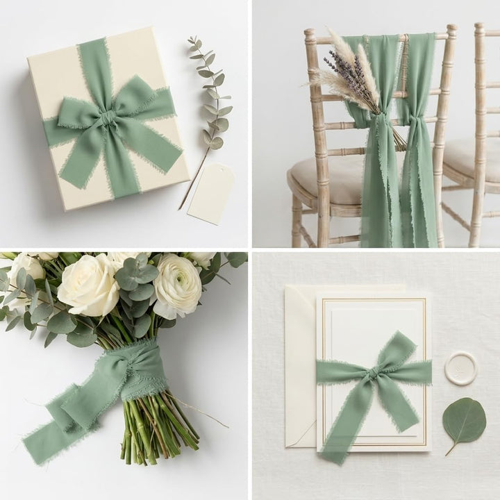 3 Rollen Geschenkband Chiffonband 3,8 cm x 6 m Schleifenband Bänder für Hochzeiten, Festival Crx3-11