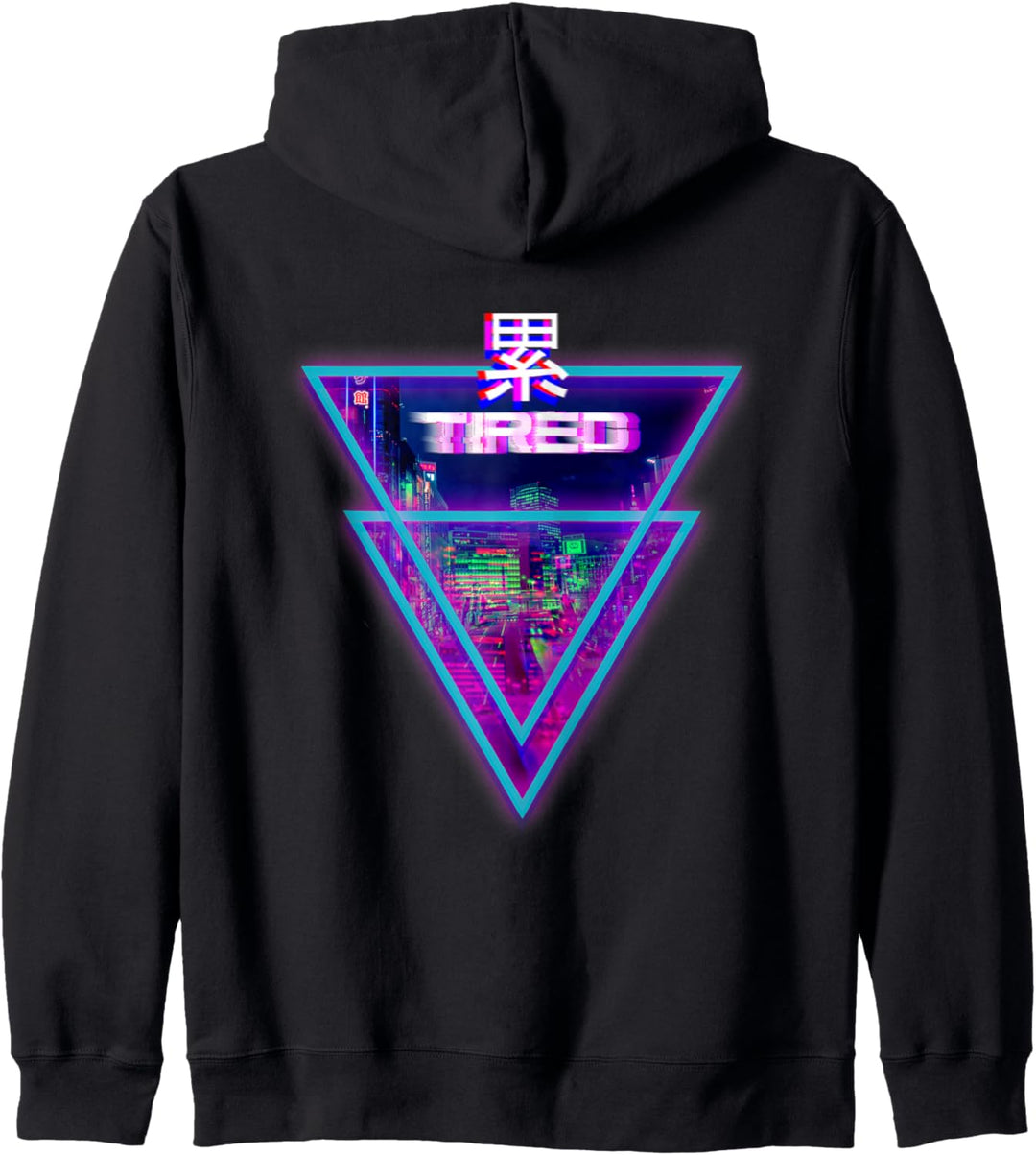 Müdes Aesthetic Cyber Vaporwave Style Japan Tokyo Osaka Kapuzenjacke
