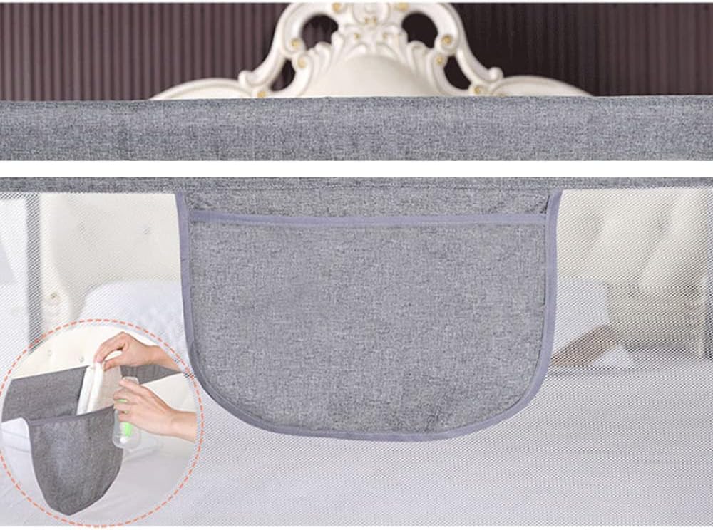 HUOLE höhenverstellbares Bettgitter -Kleinkind Bettschutzgitter Bettgitter Kinderbettgitter Babybett