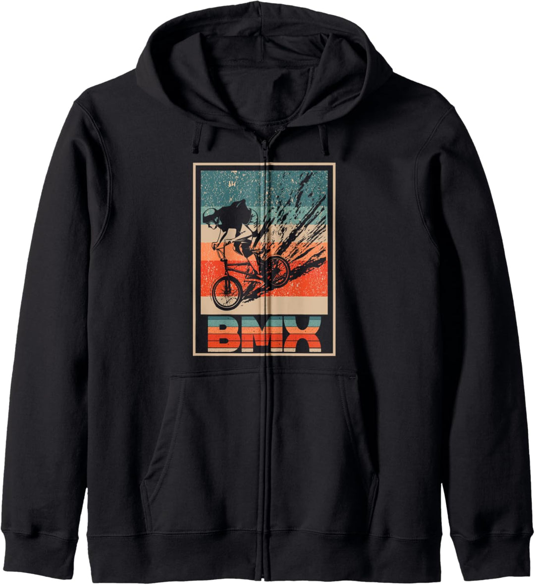 Vintage BMX Bike Jungen Fahrrad Kapuzenjacke