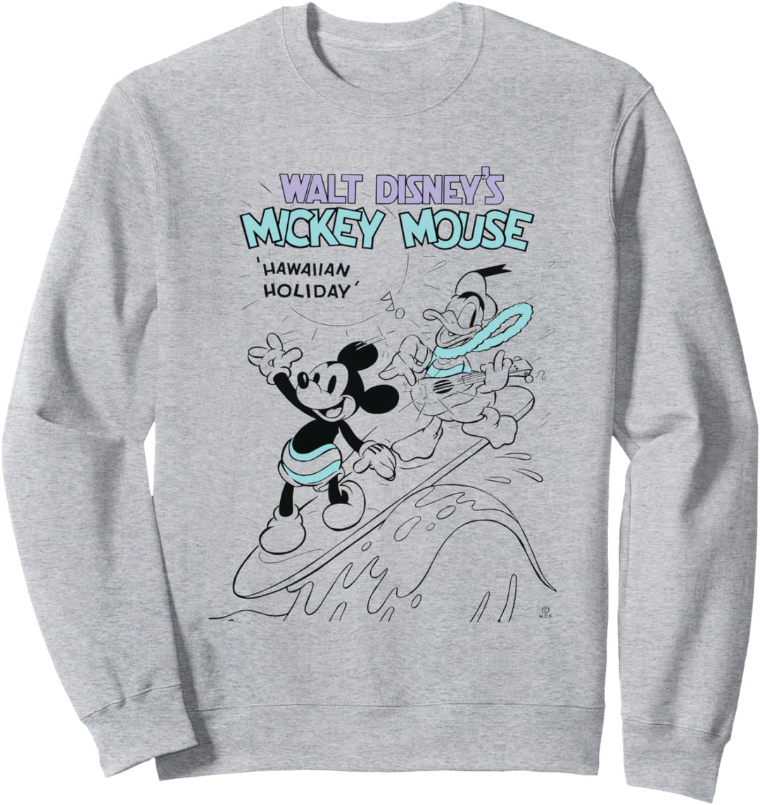 Disney Mickey Mouse Hawaiian Holiday Blue Sweatshirt