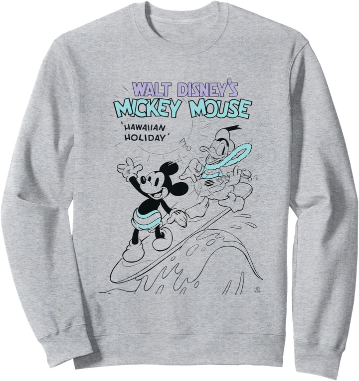 Disney Mickey Mouse Hawaiian Holiday Blue Sweatshirt