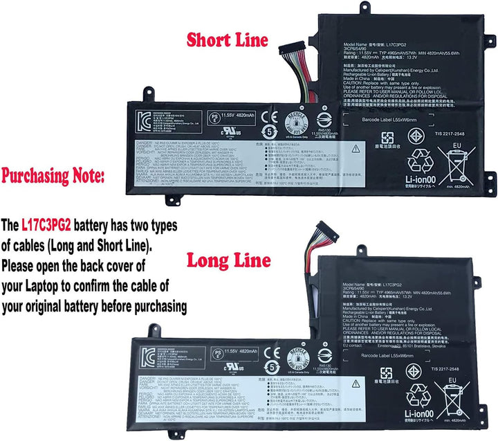 L17C3PG2 L17M3PG2 L17C3PG1 5B10Q88555 5B10Q88559 Laptop-Akku-Ersatz für Lenovo Legion Y7000-2019 Y70