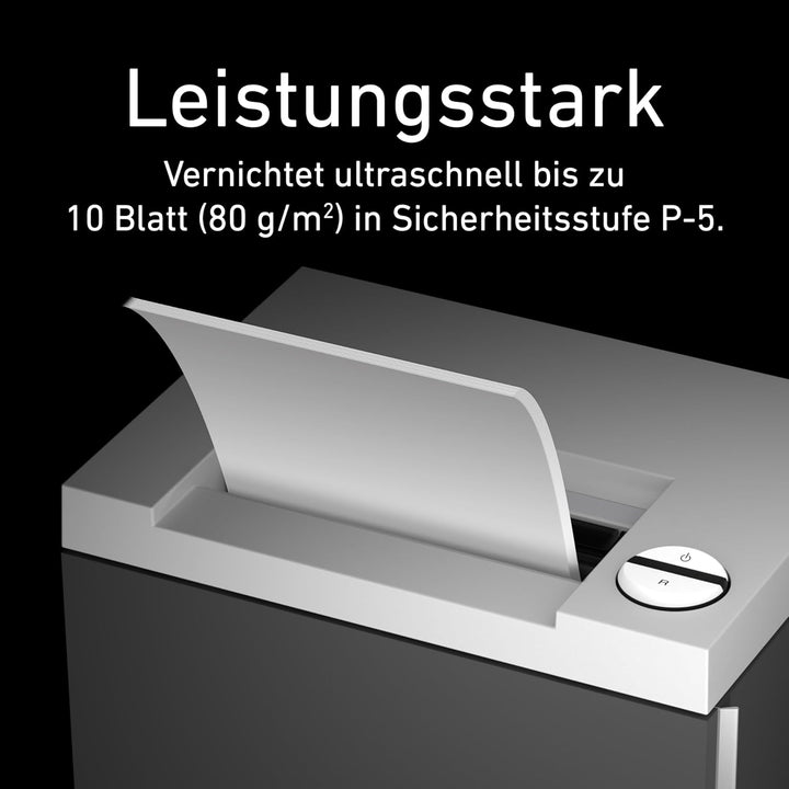 EBA Büro-Aktenvernichter 1624 C mit Partikelschnitt 2 x 15 mm, Sicherheitsstufe P-5, für 8-10 Blatt