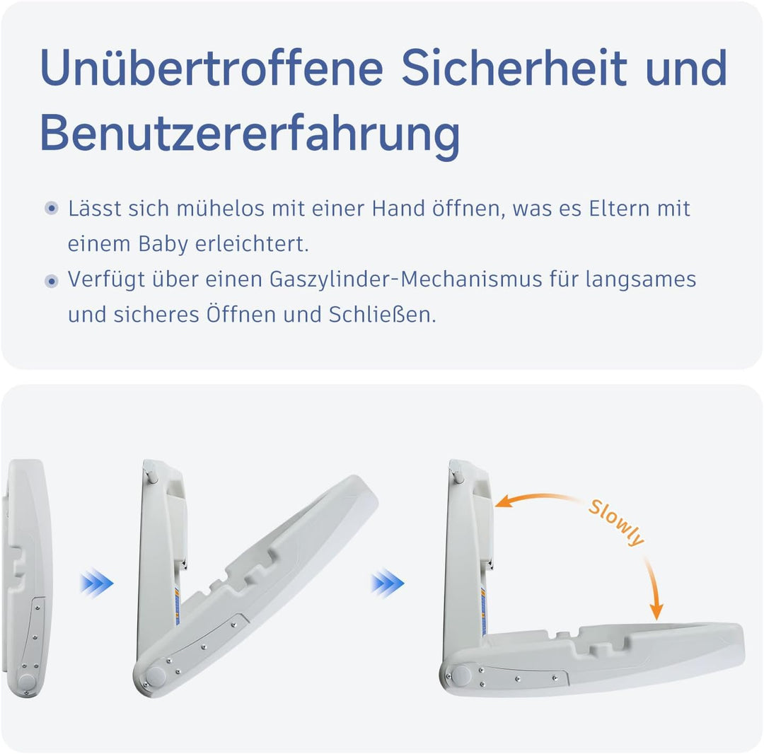 AIKE Baby Wickelkommode Horizontal, Wandmontierter Klappbarer Baby-Wickeltisch, Kommerzielle Wickelk