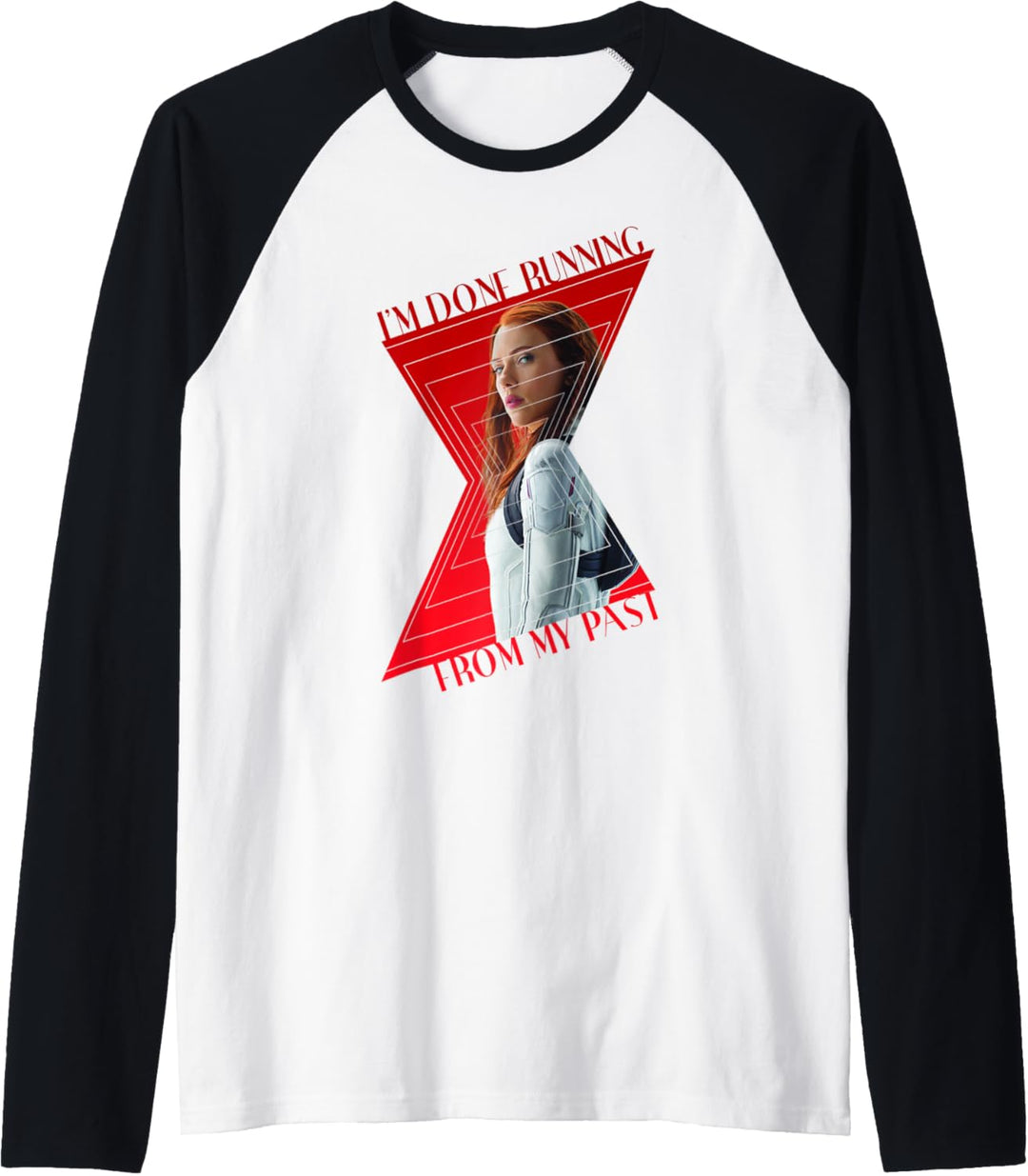 Marvel Black Widow Done Running From My Past Portrait Raglan