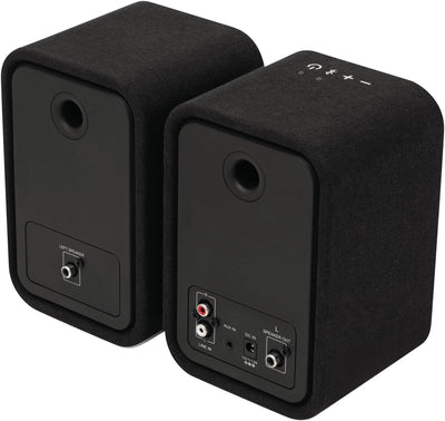 Marley House of Uplift Regallautsprecher – Bluetooth Lautsprecher Stereo Paar mit AUX- und RCA-Kabel