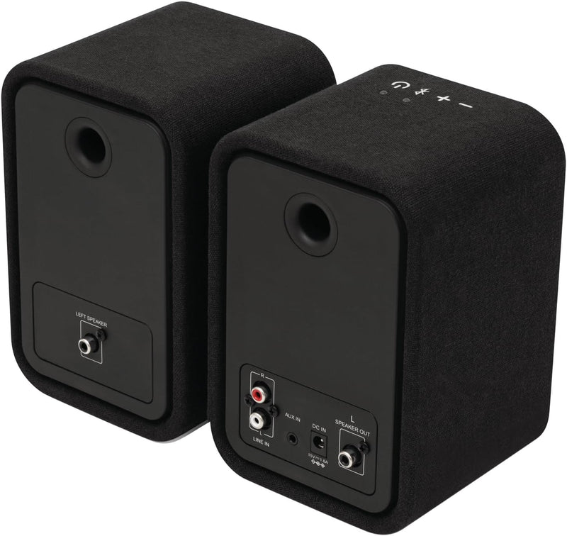 Marley House of Uplift Regallautsprecher – Bluetooth Lautsprecher Stereo Paar mit AUX- und RCA-Kabel