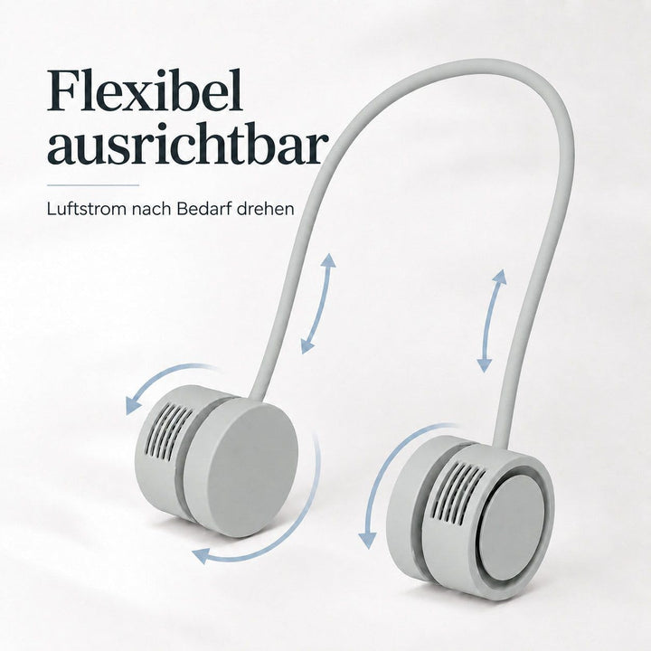 Nackenventilator USB-C, 180 g Halsventilator mit 3 Windstufen, Aromafunktion, flexiblem Luftstrom &amp;