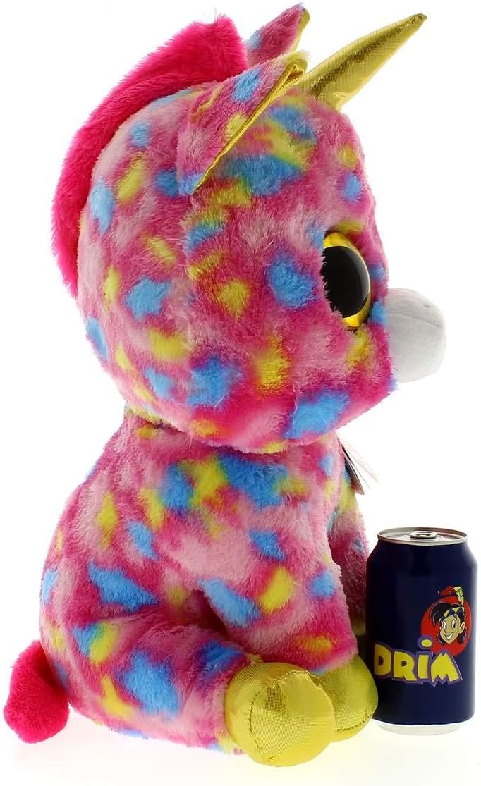 Carletto Ty TY36819 Fantasia Beanie Boos Einhorn 36819-Plüschtier-Fantasia-Einhorn mit Glitzeraugen,