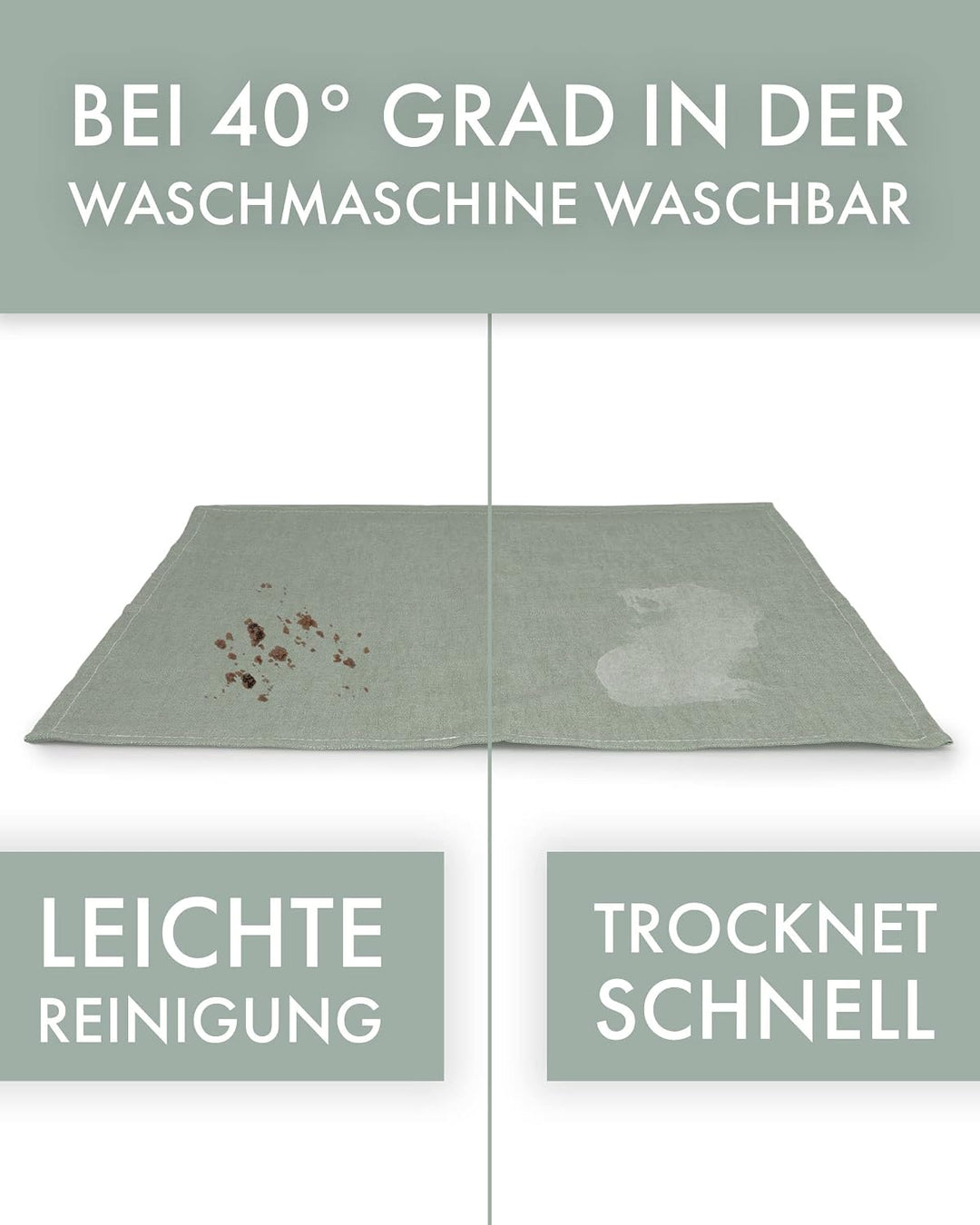 Farnberg 6 Servietten aus Leinen - hochwertige Stoffservietten - edle Hochzeitsservietten - Wiederve
