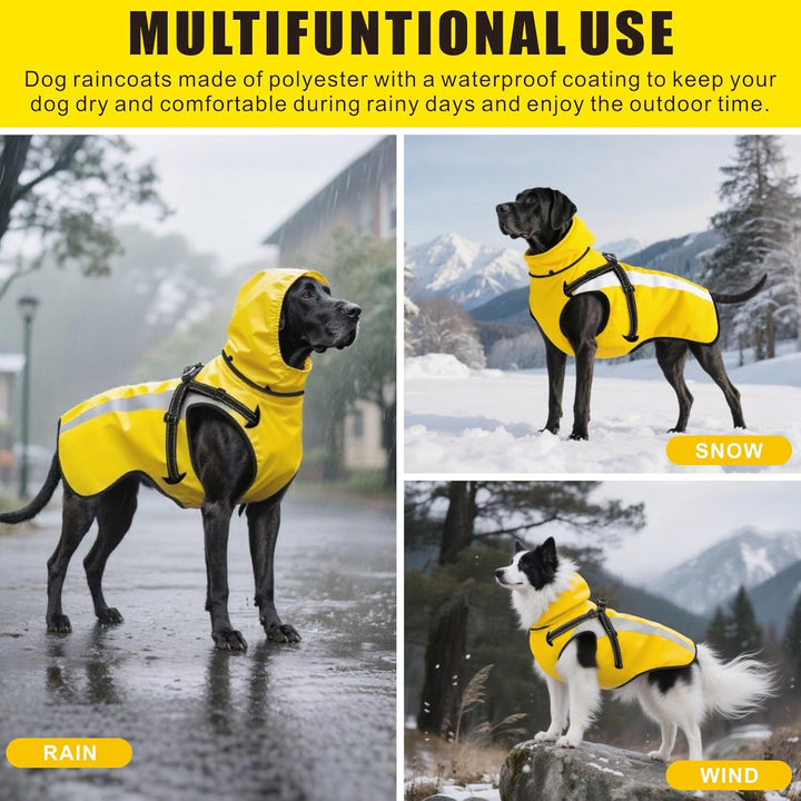Hund Regenmantel wasserdichte Regenmäntel für Hunde Regenjacken mit Kapuze Haustier Regen Poncho Man