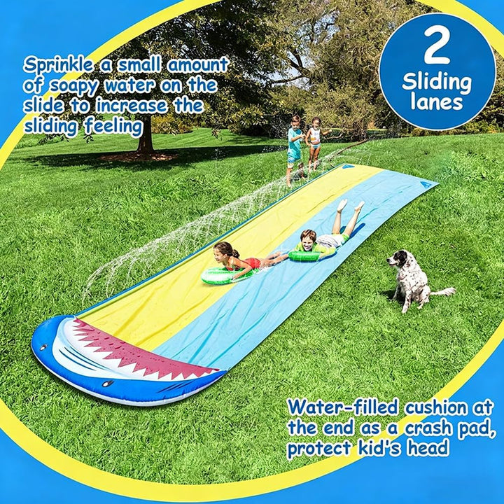 480 x 140 cm Wasserrutsche Garten für Kinder, Wasserrutsche Kinder Draussen, Wasserrutsche Aufblasba