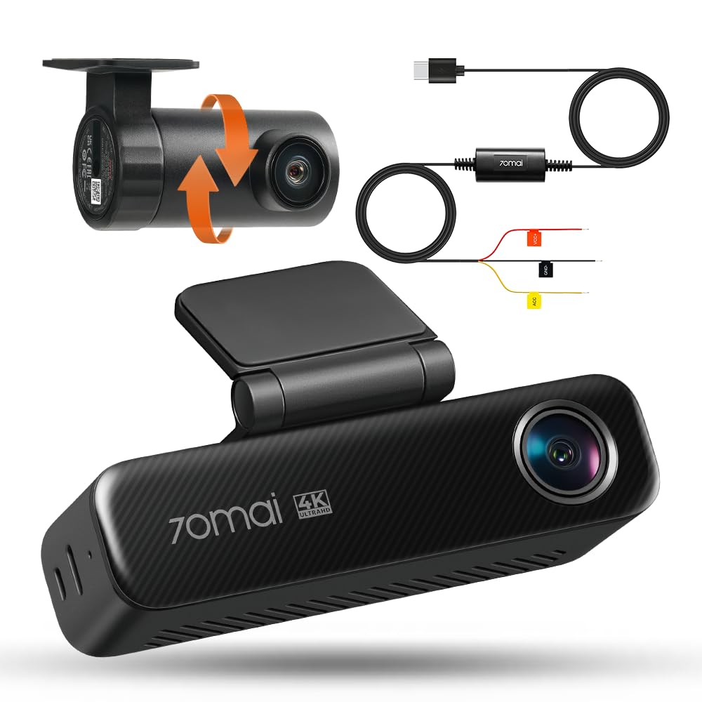 【70mai M800 Dashcam + UP03】 70mai M800 4K Dashcam Auto Vorne & Hinten, STARVIS 2 IMX678 Nachtsicht &