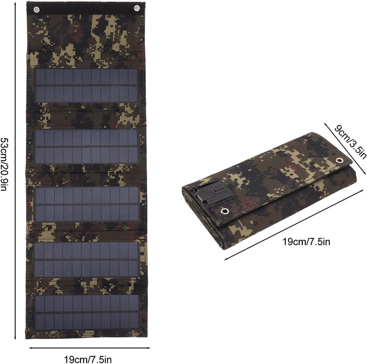 50-W-Solarpanel-Tasche aus Monokristallinem Silizium, 5 Faltbare Solarpanel-Hülle für den Notfall Im