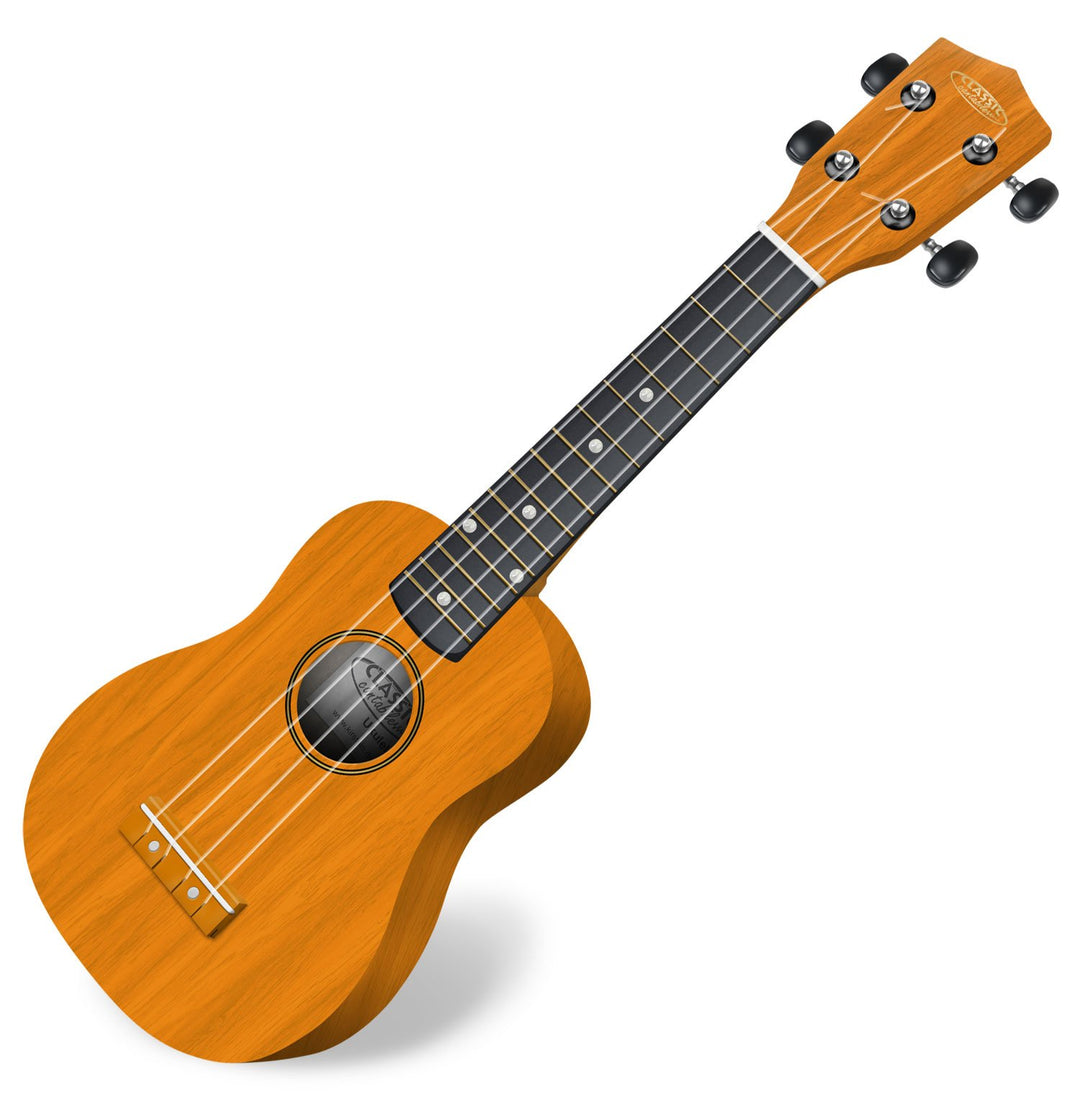 Classic Cantabile US-100 NAT Sopranukulele (Ukulele, Uke, 15 Bünde, leichtgängige Gitarrenmechanik)
