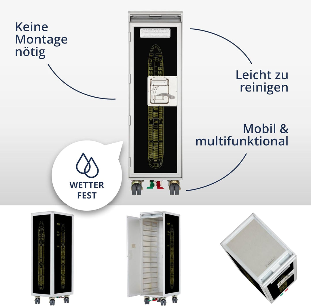 Airline Trolley Airliner, Büroschrank, Küchenwagen schmal, Aktenschrank klein, Schubladenschrank, No