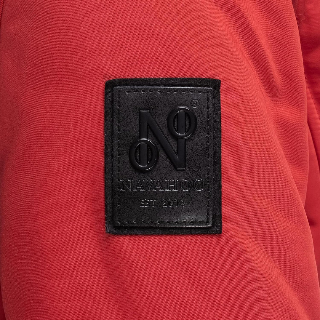 Navahoo Damen warmer Winterparka mit Kapuze Luluna Prc XS-XXL XS Rot, XS Rot