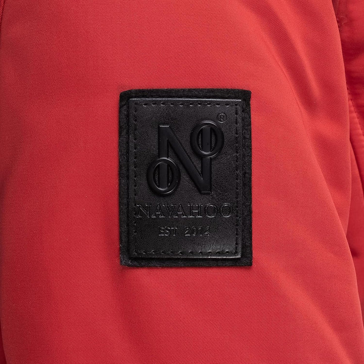 Navahoo Damen warmer Winterparka mit Kapuze Luluna Prc XS-XXL XS Rot, XS Rot