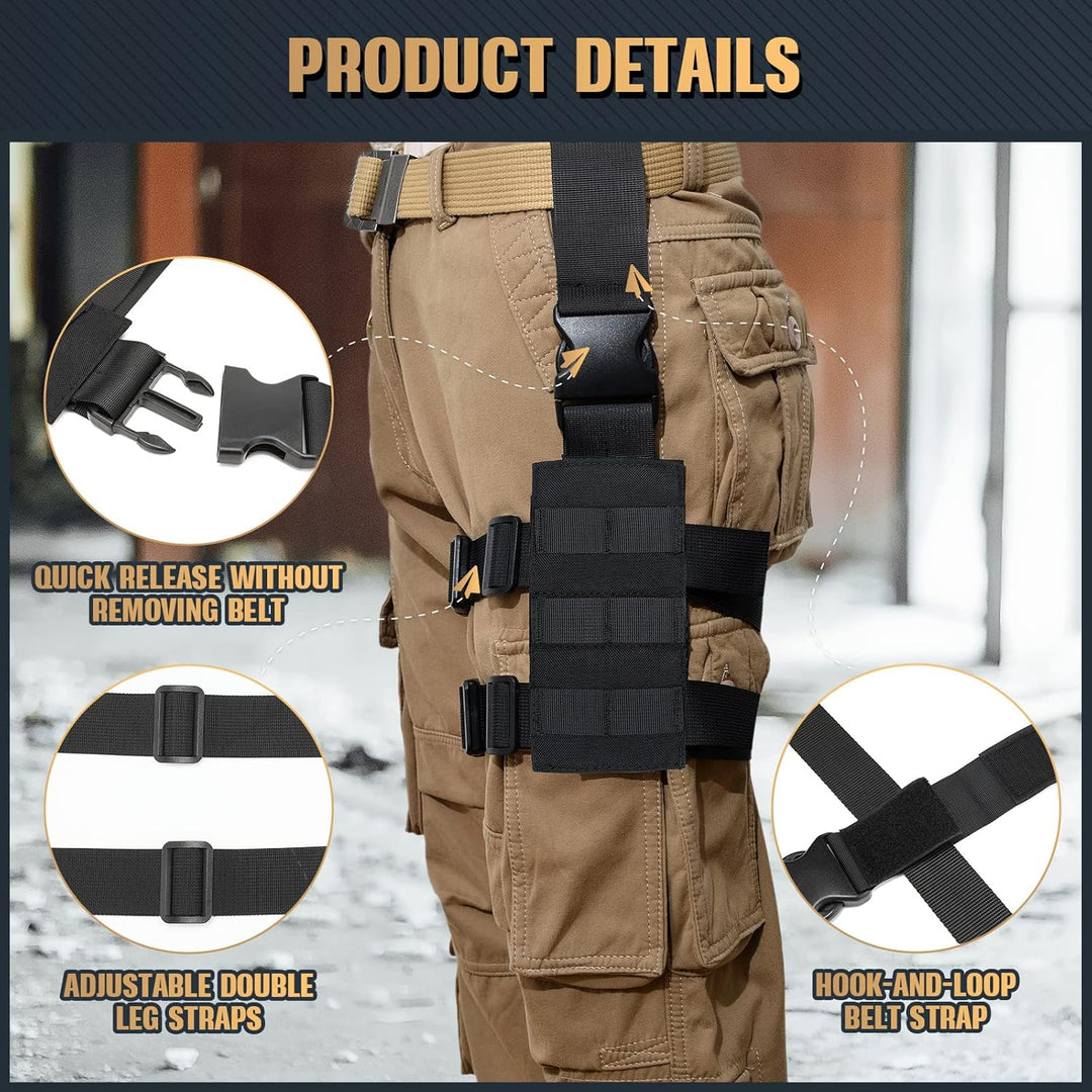 Huntvp Militär Beintasche Motorrad Taktische Oberschenkeltasche MOLLE Hüfttasche Herren Tactical Leg