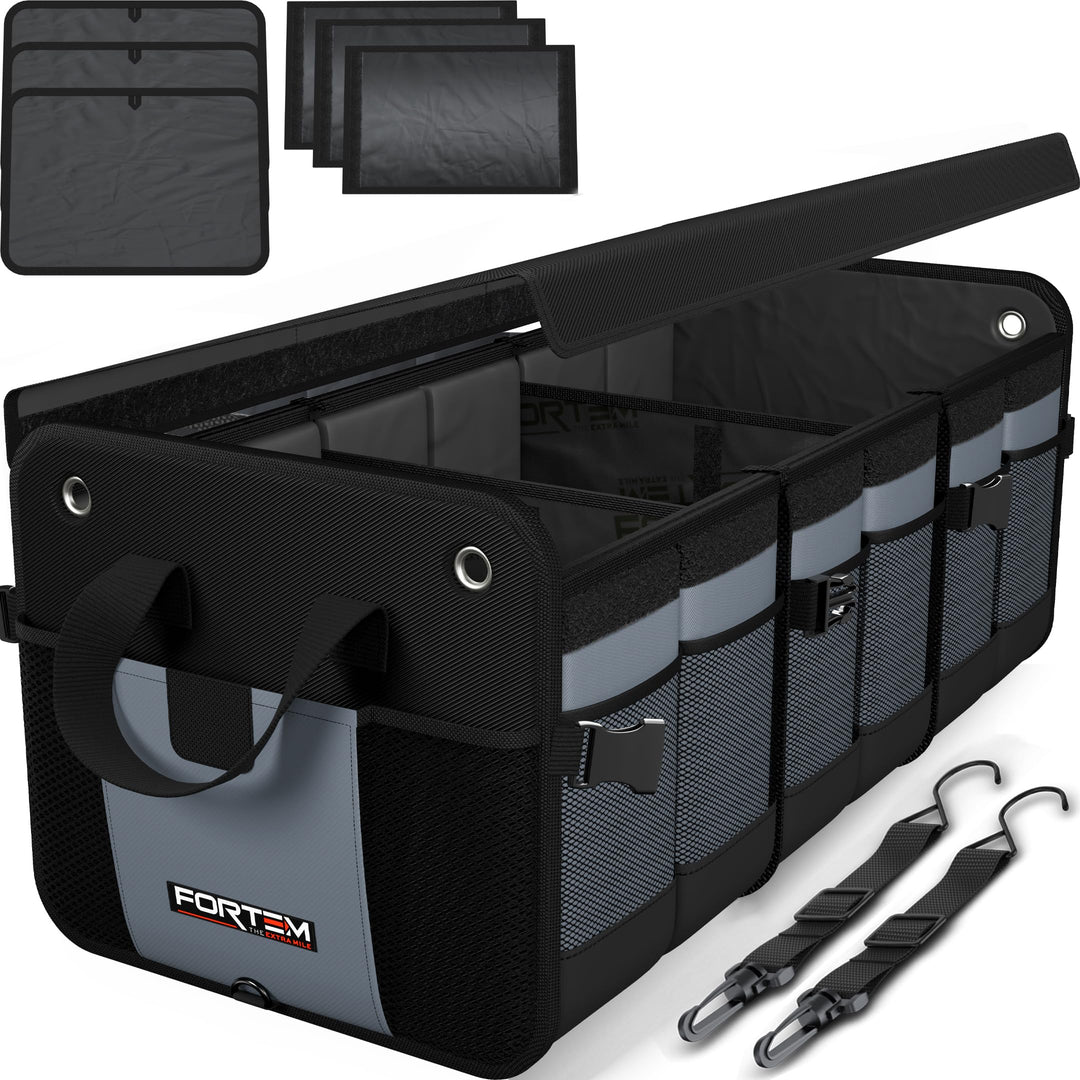 Fortem Kofferraum Organizer, Kofferraumtasche, Zusammenklappbarer Auto Organizer Kofferraum mit Fäch