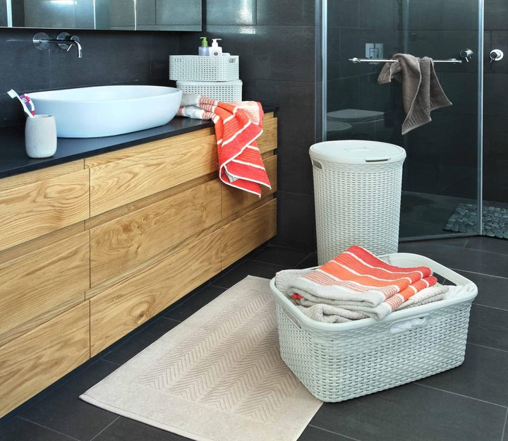 Curver 00708-885-00 Wäschebox Style, 45 L, Creme, Creme