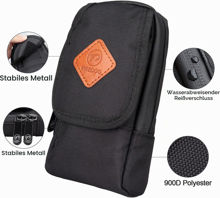 Firedog Geruchssichere Tasche, Taschenformat (Schwarz), Schwarz