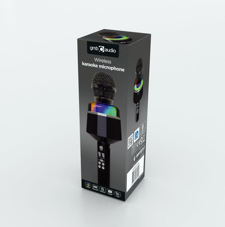 Gembird kabelloses Bluetooth Karaoke-Mikrofon - wiederaufladbar, ideal für Partys, Heimgebrauch und