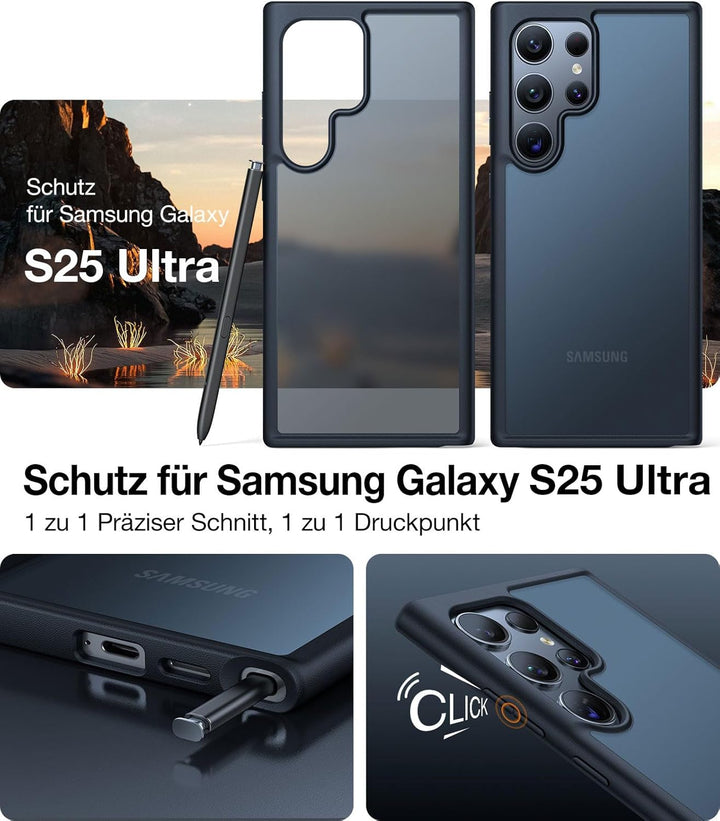 TORRAS für Samsung Galaxy S25 Ultra Hülle [TOP Militärschutz] mit 360°Airbags Stossfeste Handyhülle