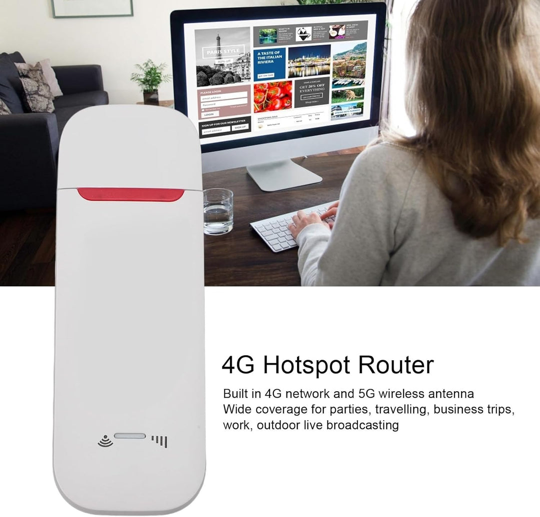 4G LTE USB WLAN Modem, 500 Mbit/s Mobile Internetgeräte mit SIM Kartensteckplatz für 10 Benutzer, Tr