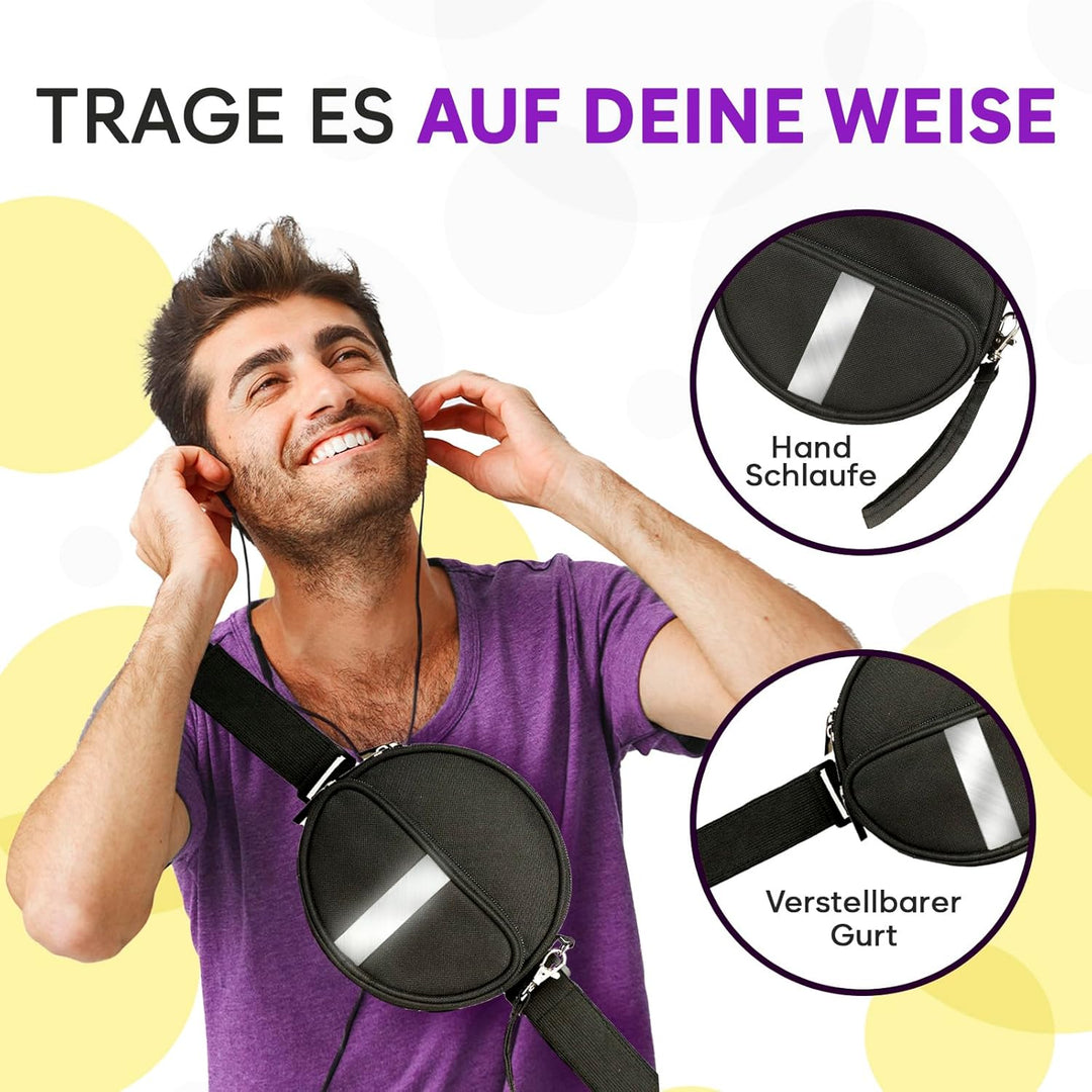 Klim CD Player Tasche tragbar, wasserdichte Hülle für tragbaren CD-Player, Verstellbarer Riemen, Tas
