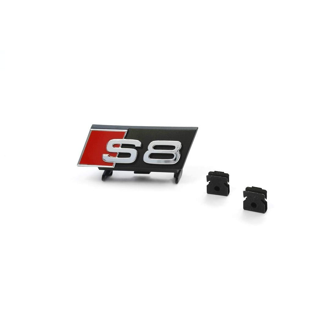 Audi 4N08537402ZZ Schriftzug S8 (D5 4N) Kühlergrill Emblem Clip Plakette Logo Zeichen Chrom/rot