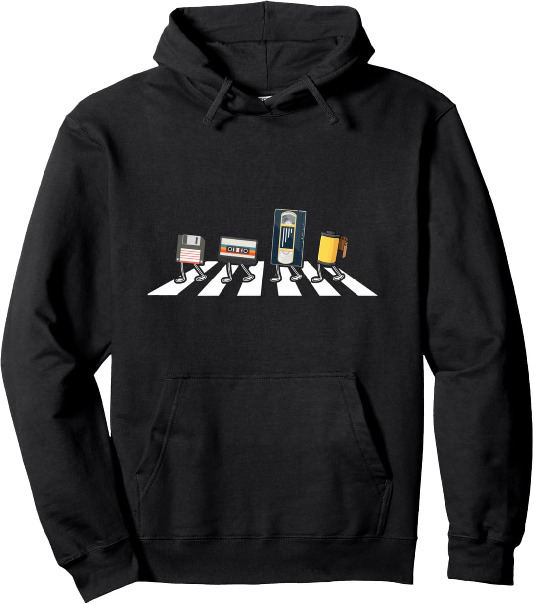 VHS Kassettenband, Diskettenscheibe, lustig, Retro Vintage Fans Pullover Hoodie