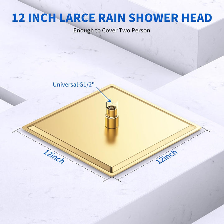 16 Zoll (40.5cm) Regendusche Duschkopf – Edelstahl, Hochdruck, Ultradünn, 360° Schwenkbar – Grosser