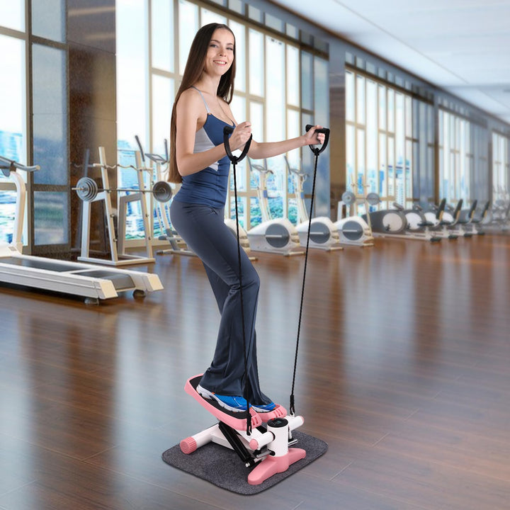 Mini Stepper für Zuhause mit Widerstandsbändern, hydraulisches Antriebssystem, verstellbare Training