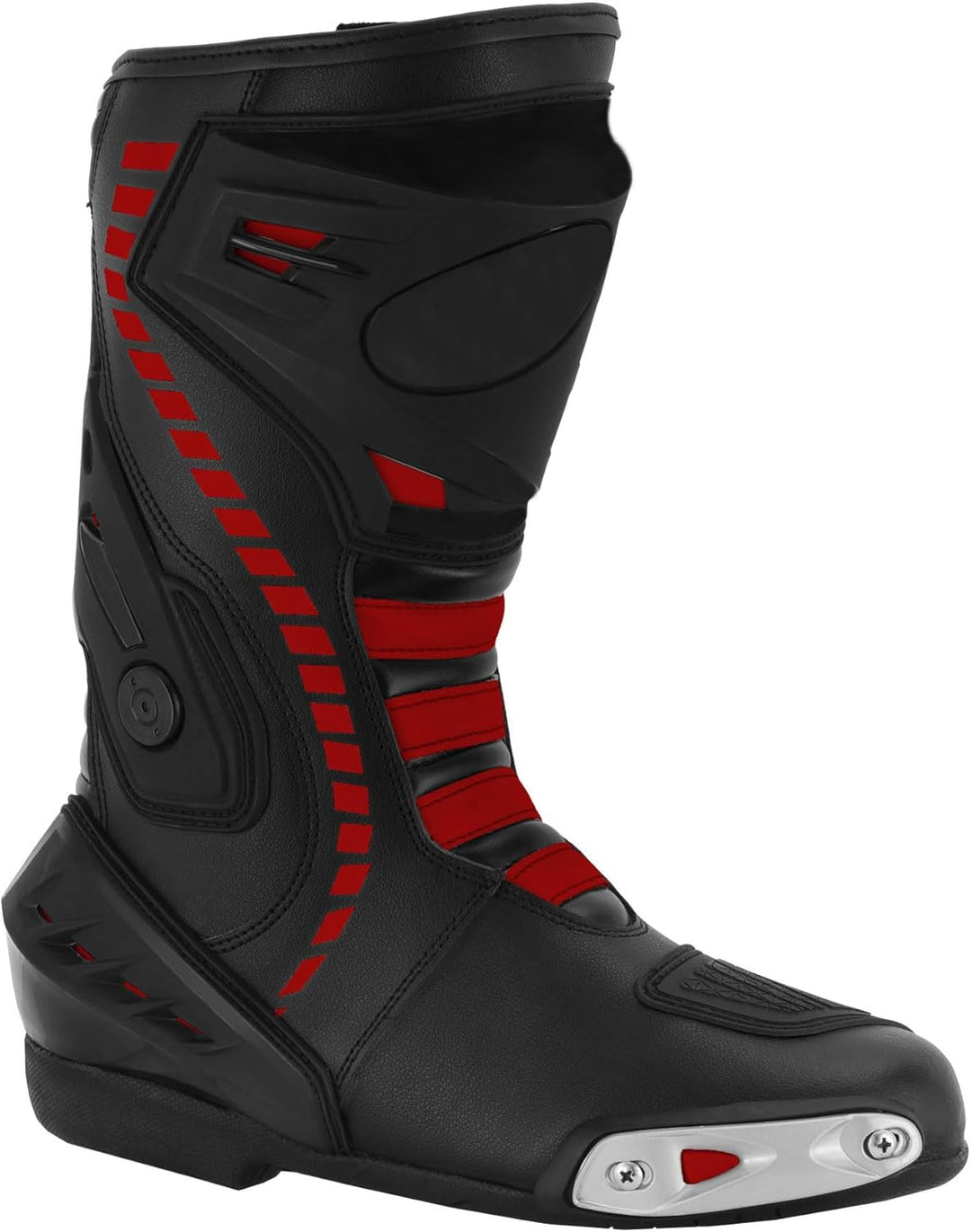 Vaster Moto Motorradschuhe für Herren, Rennstiefel aus Leder, wasserdicht, knöchellang, rutschfeste