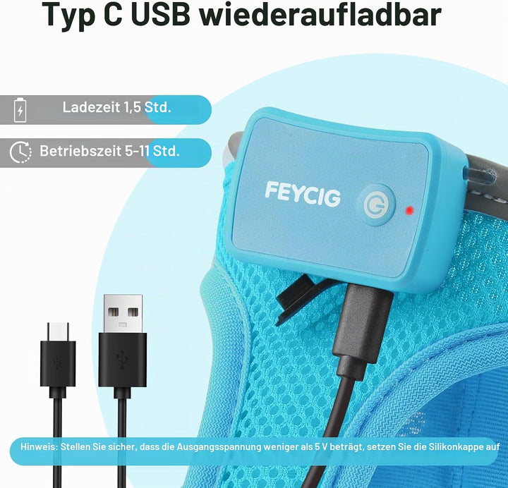 Leuchtend Hundegeschirr LED Aufladbar - Leuchtgeschirr Leuchtendes &amp; Reflektierendes für Welpe Klein