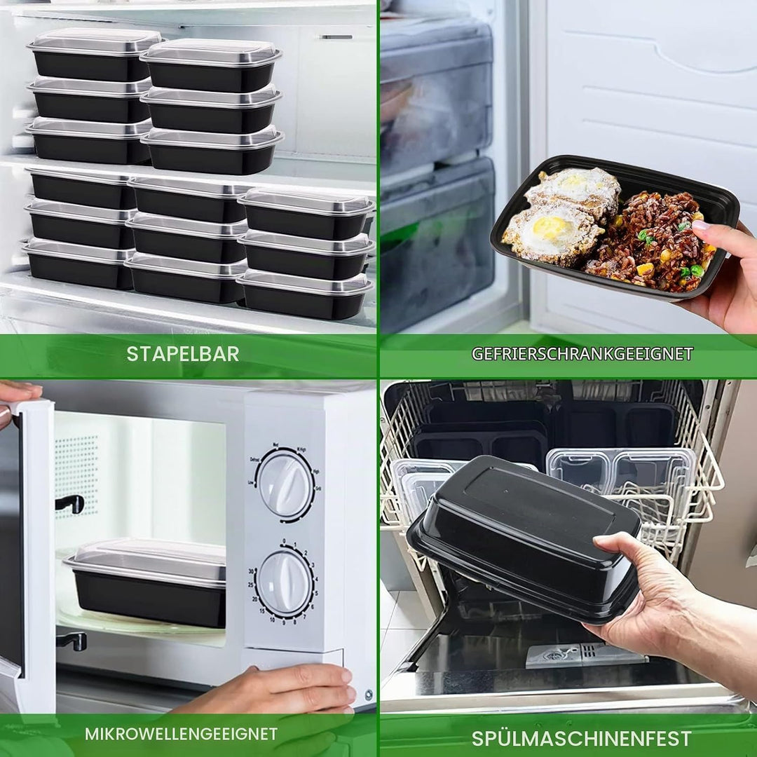 KINGHON 1 Fach Meal Prep Container,Lebensmittel Lagerung mit Luftdichten Deckel,BPA Frei Wiederverwe