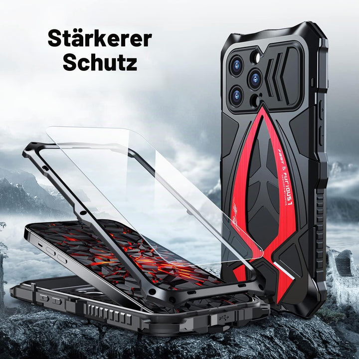 CeeEee Kompatibel mit iPhone 14 Pro Max Hülle 2022 360 Grad Outdoor Metall und Silikon Handyhülle fü