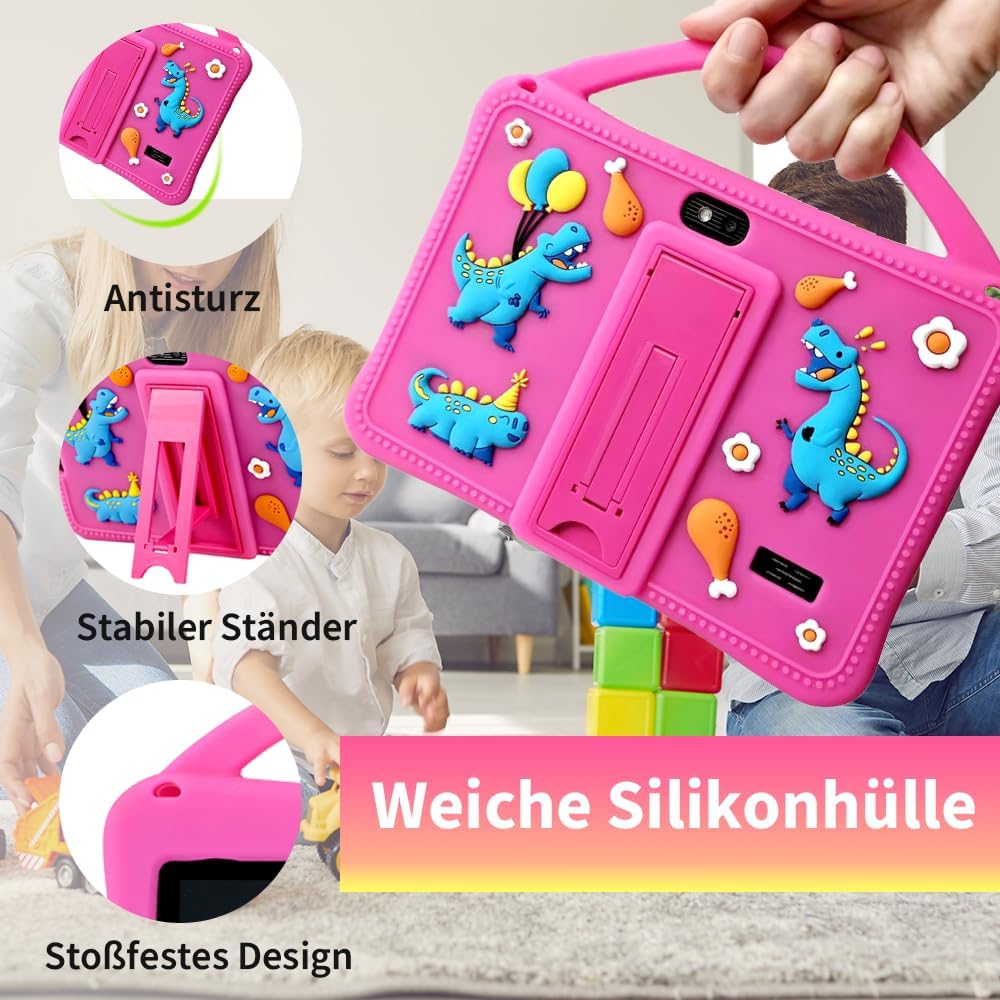 Veidoo 7-Zoll Android Tablet für Kinder, 2 GB RAM, 32 GB Speicher, AIWAWA Apps mit Elternkontrollen,