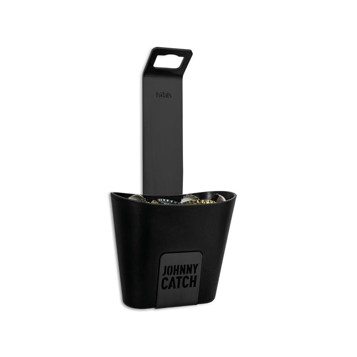 höfats- Johnny Catch Cup SCHWARZ - Edelstahl Flaschenöffner mit Auffangbehälter - fängt bis zu 60 Kr