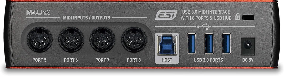 ESI M4U eX | 8-Port USB 3.0 MIDI-Interface mit USB Hub ESM4UEX, ESM4UEX