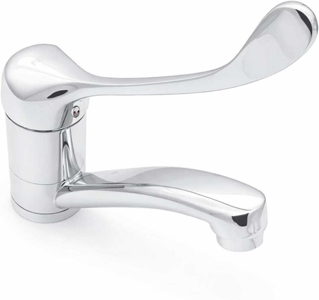 Niederdruck Hygienearmatur Waschtischarmatur Waschbecken Wasserhahn mit langem Hebel, Einhebelmische
