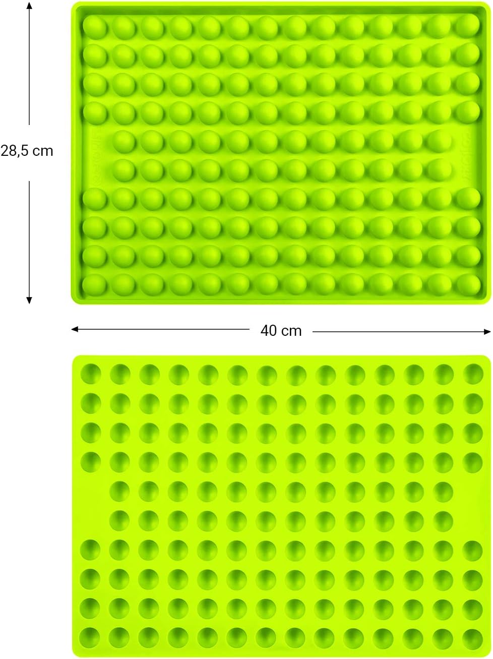 Collory® Backmatte Hundekekse für GROSSE HALBKUGEL (2cm Ø) Leckerlis, Silikon Backform, Backunterlag