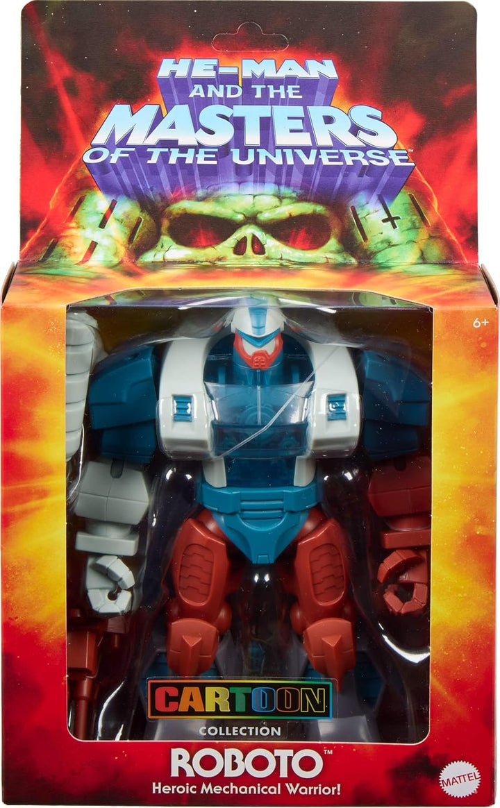 Masters of the Universe Origins Roboto-Deluxe-Actionfigur 200X aus der Cartoon-Kollektion, ca. 14 cm